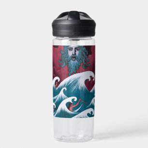 Bouteille D'eau Peinture à l'huile de Neptune Crimson