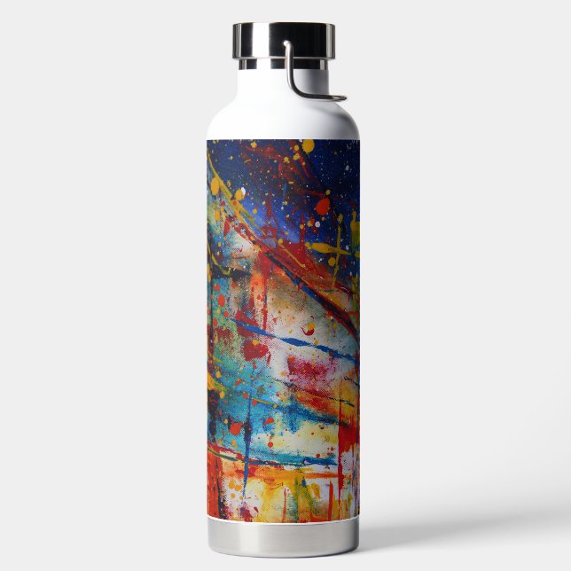 Bouteille D'eau Peinture Abstraite (Droite)