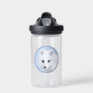 Bouteille D'eau Peinture Arctic Fox - Art original de la faune