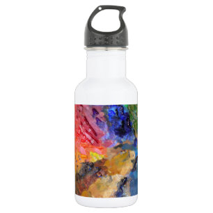 Bouteille D'eau Peinture colorée de la palette du peintre artiste