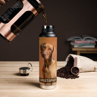 Bouteille D'eau Peinture d'art de Chien Vizsla en Hongrie