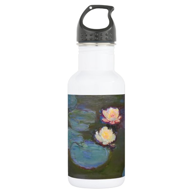 Bouteille D'eau Peinture de nénuphars d'étang de Monet (Devant)