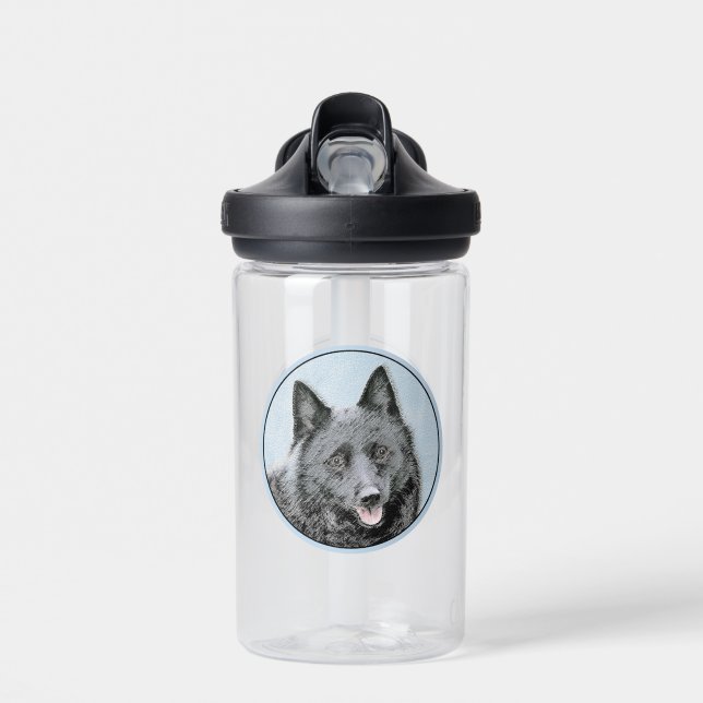 Bouteille D'eau Peinture Schipperke - Jolie illustration originale (Avant)