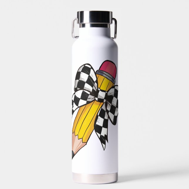 Bouteille D'eau Pencils and Bows Teacher  (Avant)