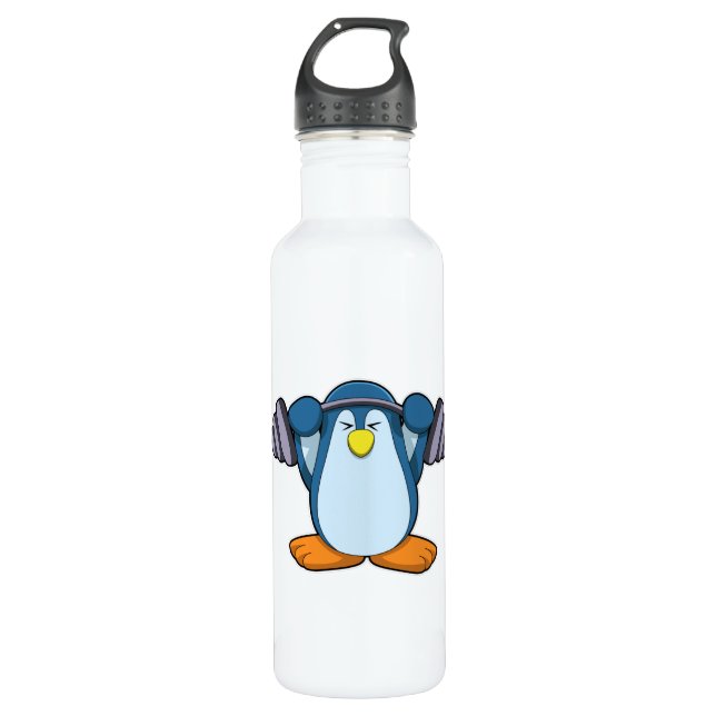 Bouteille D'eau Penguin de Bodybuilding avec cloches (Devant)