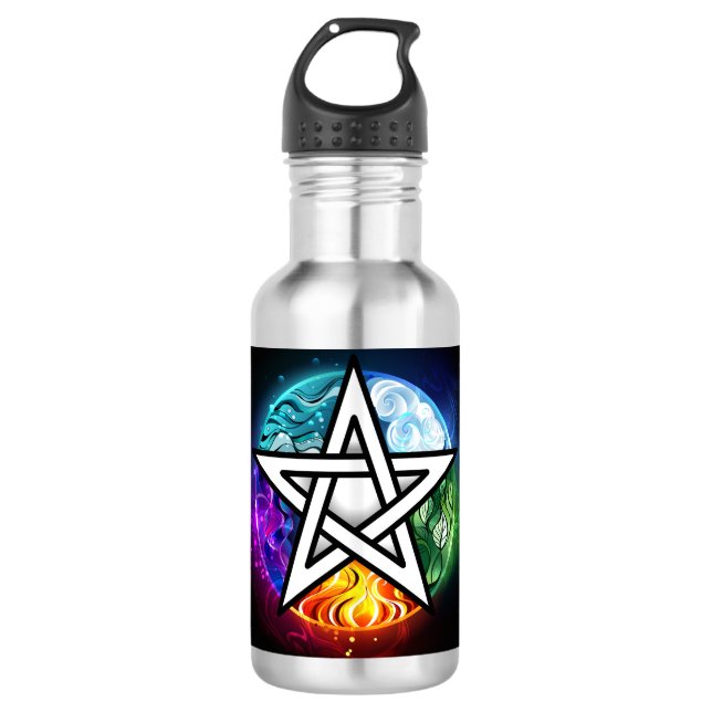 Bouteille D'eau pentagramme du Wiccan (Devant)