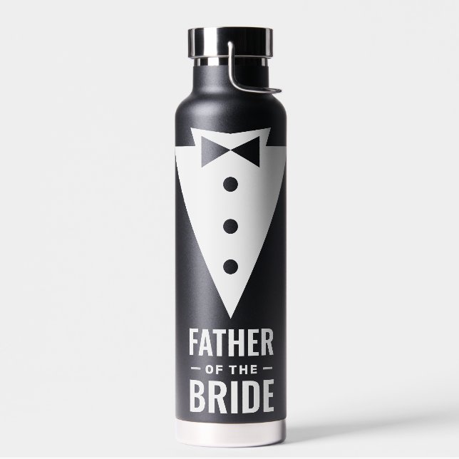 Bouteille D'eau Père de la mariée Mariage noir (Gauche)