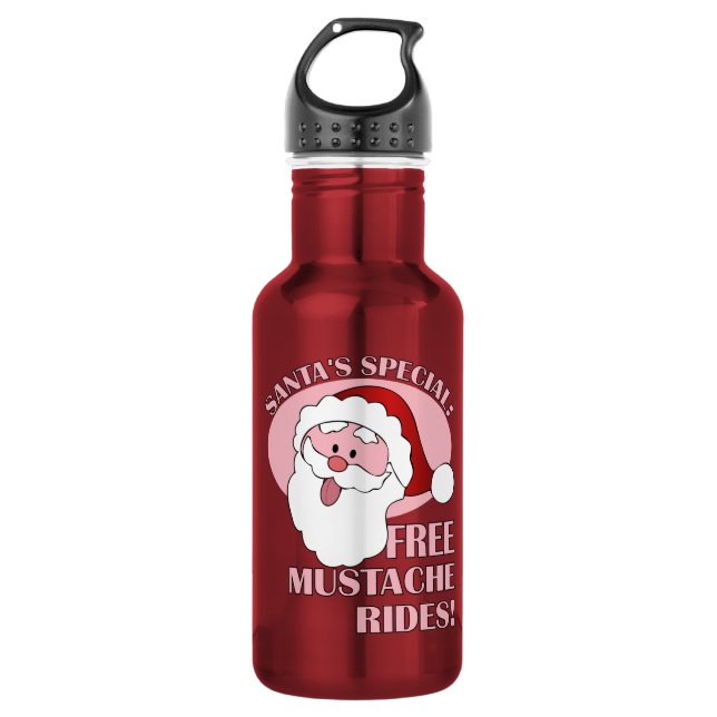 Bouteille D'eau Père Noël des tours de moustache (Devant)