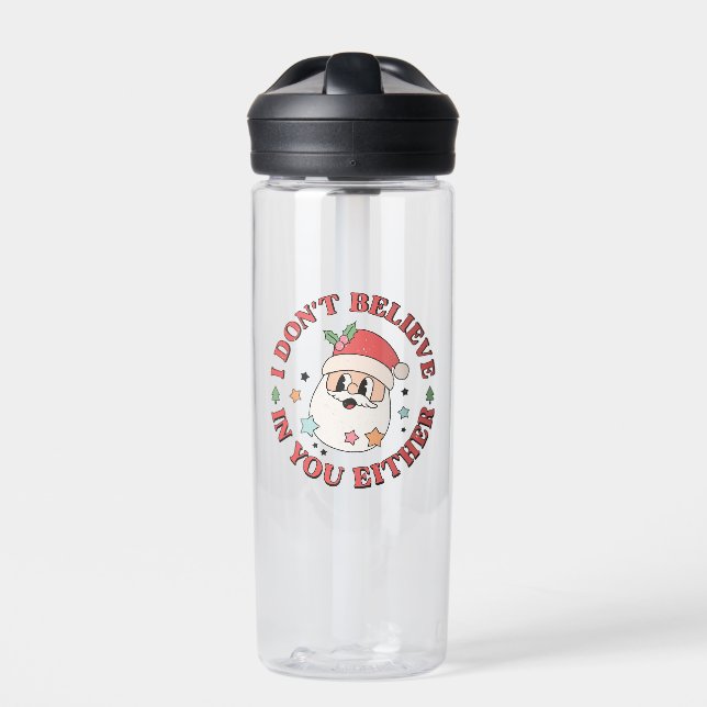 Bouteille D'eau Père Noël drôle de Noël  (Extérieur)