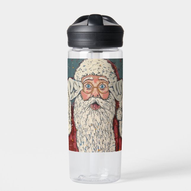 Bouteille D'eau Père Noël Surpris (Extérieur)