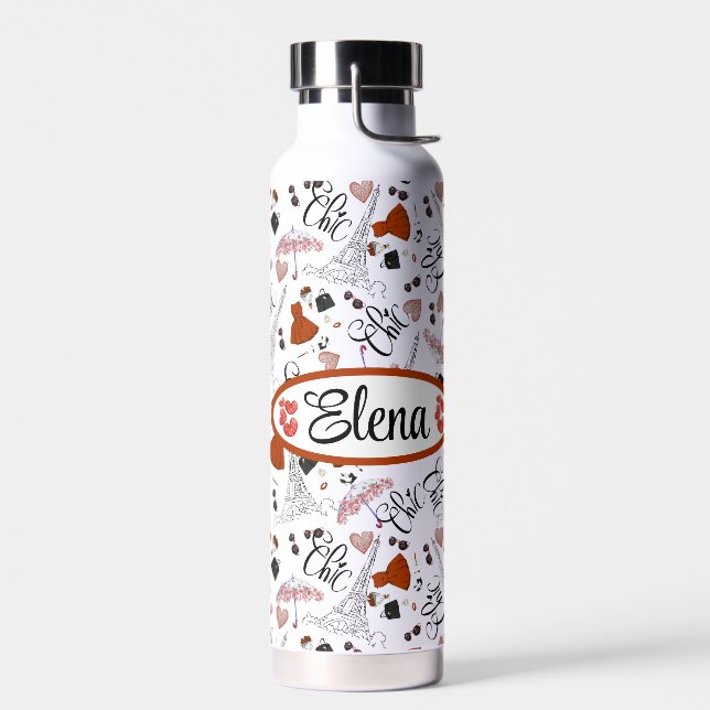Bouteille D'eau personalizado de parís Chic (Gauche)