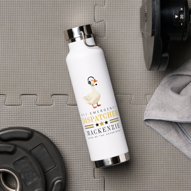 Bouteille D'eau Personalized 911 Dispatcher Goose With Headset (Salle de sport (pivotée))