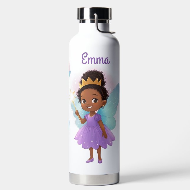 Bouteille D'eau Personalized Black Fairy Girl Water Bottle (Droite)