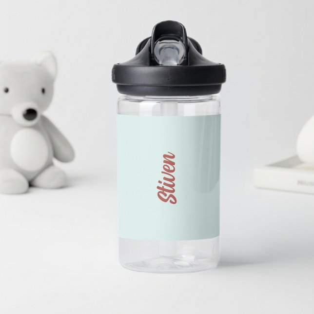 Bouteille D'eau Personalized Green Mint Plastic Bottle for Kids (Créateur téléchargé)