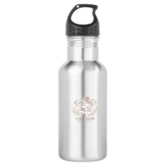 Bouteille D'eau Personalized Minimal Line Art Water Bottle