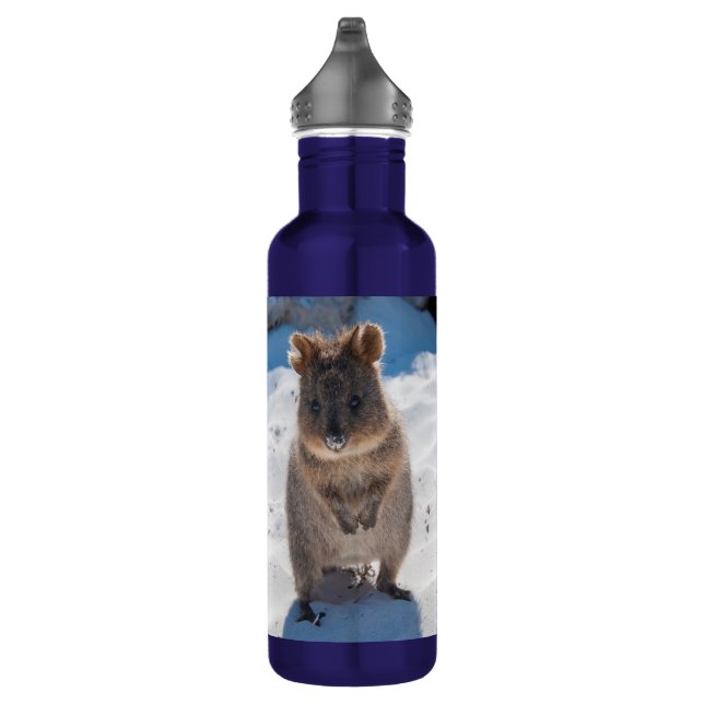 Bouteille D'eau Personnalisable Quokka Beach Animal Blue (Droite)
