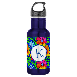 Bouteille D'eau Personnalisé Joli coloré Floral