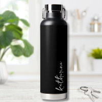Personnalisé Noir Votre Nom Script Minimaliste