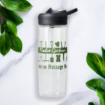 Bouteille D'eau Personnalisé Simple Moderne Maître Gardener<br><div class="desc">Le design du produit est composé d'outils de jardinage et de plante.Cette illustration originale avec du texte personnalisé fait une bouteille d'eau simple,  moderne et unique pour pouce verte,  amoureux du jardinage,  paysagiste professionnel,  et plus encore!</div>