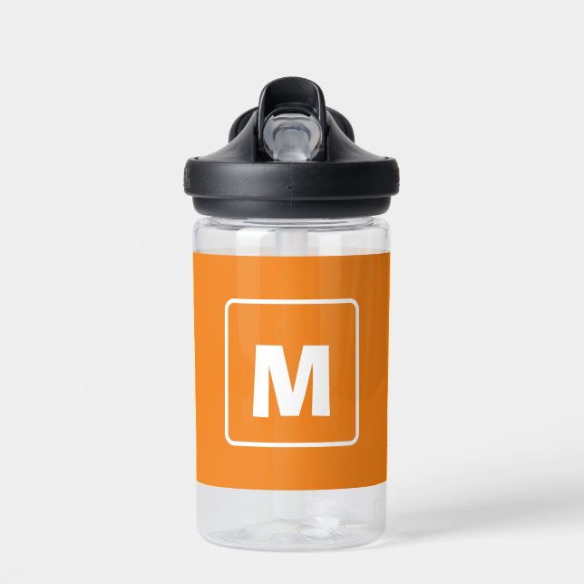 Bouteille D'eau Personnalisé Simple Org Monogramme Nom de l'école  (Avant)