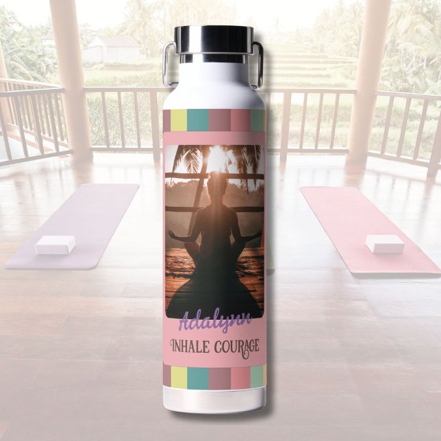Bouteille D'eau Personnalisé Yoga Lover enseignant Maman Femme Cad (Personalized Yoga Lover Teacher Mom Women Gift)
