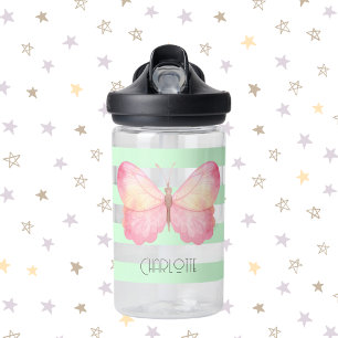 Bouteille d'eau personnalisée à papillon lunaire