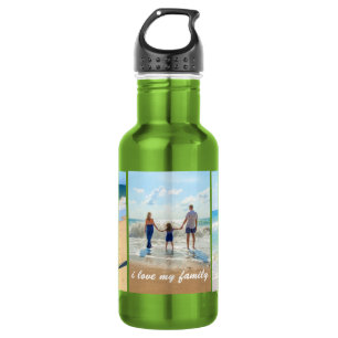 Bouteille d'eau personnalisée avec collage de phot
