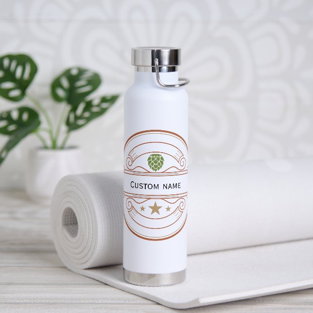 Bouteille d'eau personnalisée avec nom (Yoga)