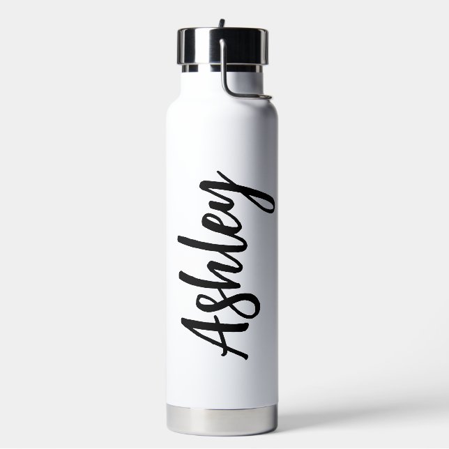 Bouteille d'eau personnalisée avec paille – Nom pe (Gym)
