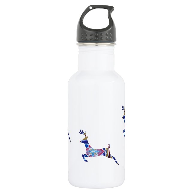 Bouteille d'eau personnalisée Blue Deer (532 ml),  (Devant)