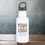 Bouteille d'eau personnalisée de 18 oz avec logo d<br><div class="desc">Personnalisez cette bouteille d'eau en acier inoxydable avec le logo de votre entreprise, le slogan, l'adresse du site Web ou tout autre texte personnalisé. Les bouteilles d'eau personnalisées peuvent annoncer votre entreprise comme cadeaux de travail et swag. L'utilisation de bouteilles d'eau réutilisables dans votre bureau peut réduire les coûts sur...</div>