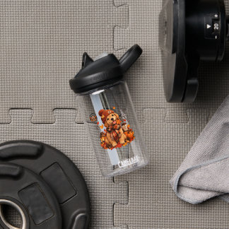 Bouteille d'eau personnalisée pour chien d'automne
