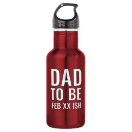 Bouteille d'eau personnalisée pour futur papa avec