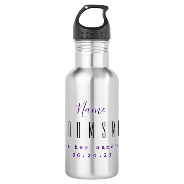 Bouteille d'eau personnalisée pour garçon d'honneu (Devant)