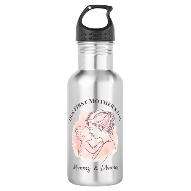 Bouteille d'eau personnalisée pour la première fêt (Devant)