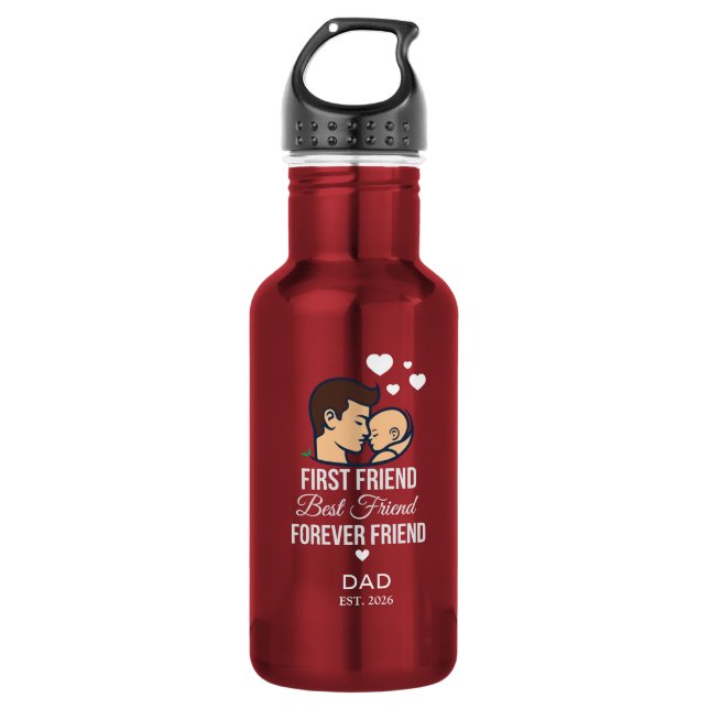Bouteille d'eau personnalisée pour papa (Devant)
