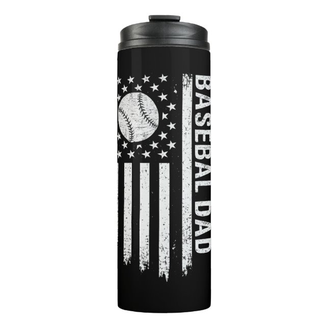 Bouteille d'eau personnalisée pour papa de basebal (Devant)