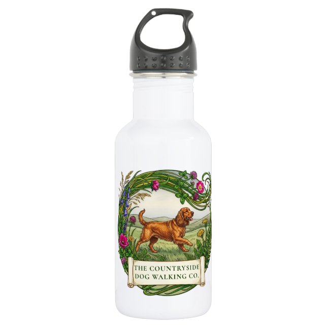 Bouteille d'eau personnalisée pour promeneur de Co (Devant)
