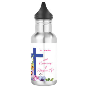 Bouteille D'eau Personnaliser, 60e anniversaire Nun vie religieuse