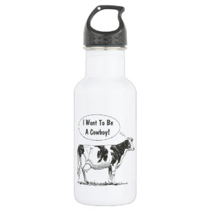 Bouteille D'eau Personnaliser de vache à pensée du Holstein il
