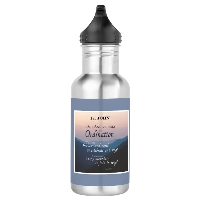 Bouteille D'eau Personnaliser les fêtes d'Ordination du 30e annive (Droite)