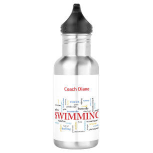 Bouteille D'eau Personnaliser, Merci Entraîneur De Natation En Mo