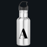 Bouteille D'eau Personnaliser, personnaliser Alphabet lettre initi<br><div class="desc">Personnaliser,  personnaliser Alphabet lettre initiale bouteille d'eau en acier inoxydable noir</div>