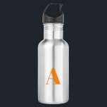 Bouteille D'eau Personnaliser, personnaliser Alphabet lettre initi<br><div class="desc">Personnaliser,  personnaliser Alphabet lettre initiale bouteille d'eau en acier inoxydable lettre orange</div>