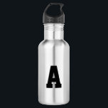 Bouteille D'eau Personnaliser, personnaliser Alphabet lettre initi<br><div class="desc">Personnaliser,  personnaliser Alphabet lettre initiale bouteille d'eau en acier inoxydable noir</div>