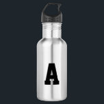 Bouteille D'eau Personnaliser, personnaliser Alphabet lettre initi<br><div class="desc">Personnaliser,  personnaliser Alphabet lettre initiale bouteille d'eau en acier inoxydable noir</div>