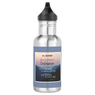 Bouteille D'eau Personnalisez la 10ème classification Congrats