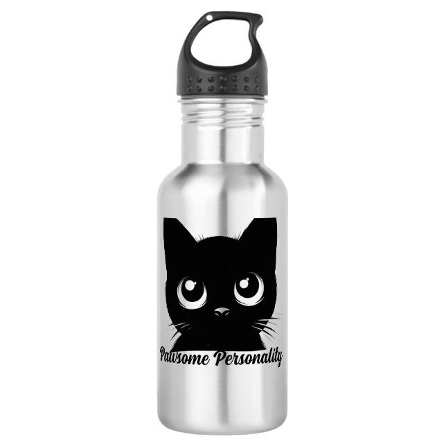 Bouteille D'eau Personnalité Pawsome Design de chat (Devant)