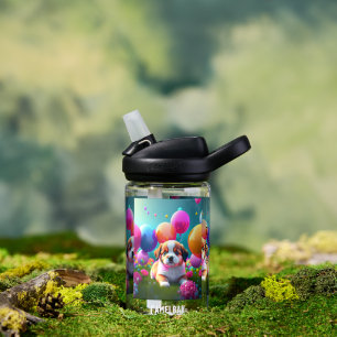 Bouteille D'eau Petit chiot avec ballons - doux