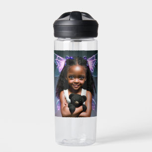 Bouteille D'eau Petite fille fée mignonne avec ours en peluche